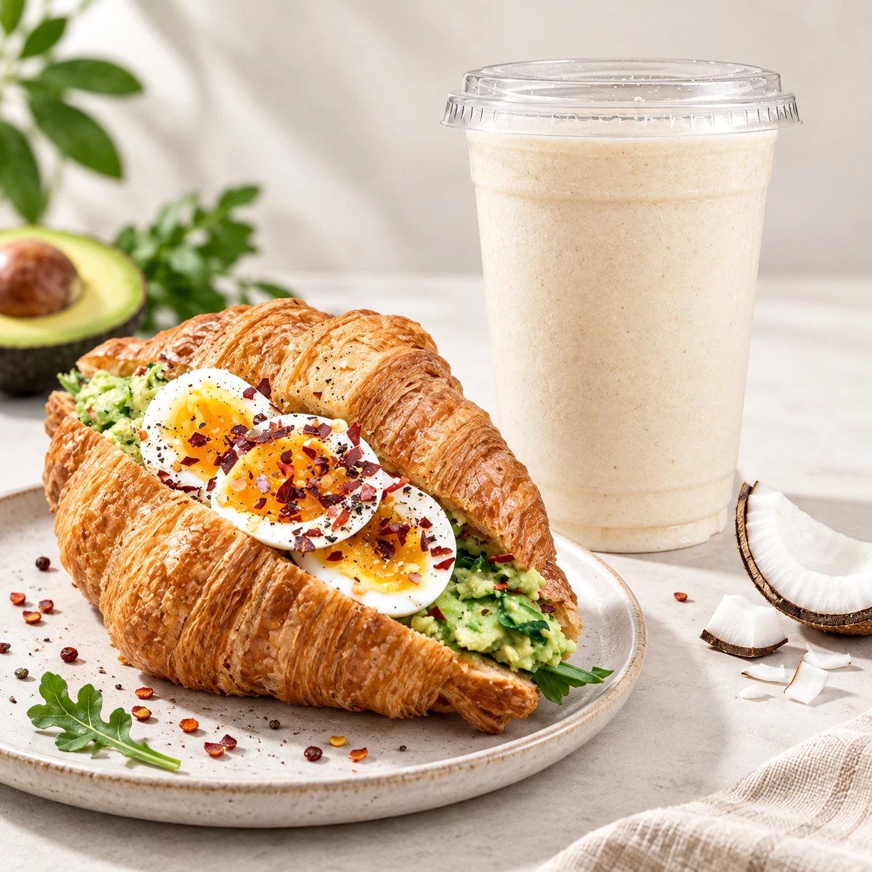 Avocado Egg Croissant