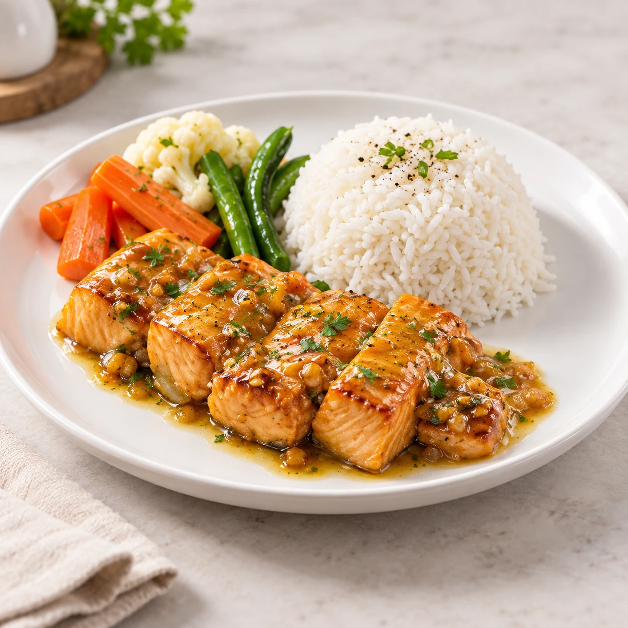 Glazed Salmon · Styled
